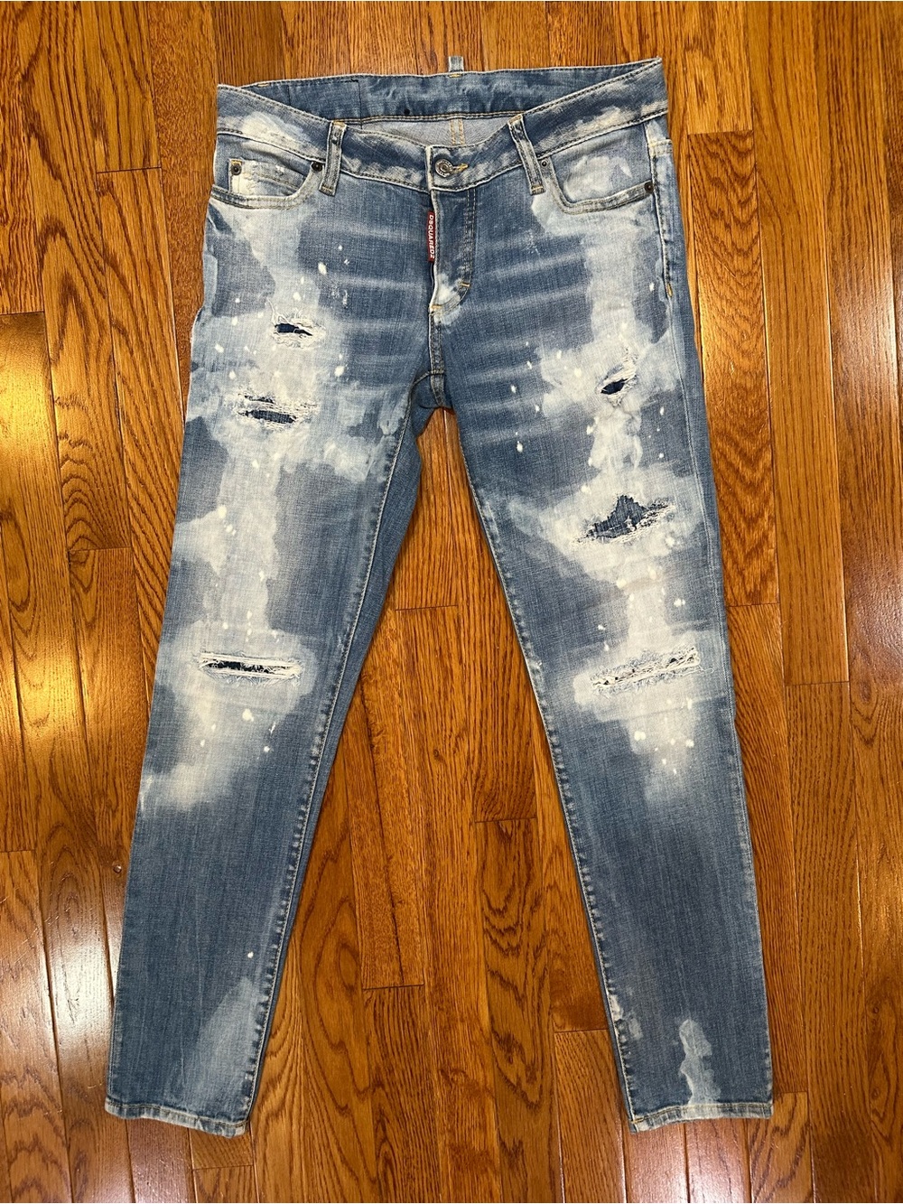 DSQUARED2 Medium Iced Spots Wash Super Twinky Jeans menโs size 40 (30US) NWOT